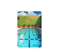 Phayah 6 ambientadores rectangulares para colgar en el coche, diseño de flamenco y piscina, con aroma a lavanda