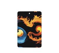 Phayah 6 ambientadores rectangulares para colgar en el coche, diseño de símbolo de fuego y agua, aroma a lavanda, para tableta, armario, zapatos, armario, fragancia