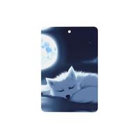 Phayah 6 ambientadores rectangulares para colgar en el coche, diseño de zorro durmiendo bajo la luna, aroma a lavanda, para colgar en la tableta, armario, zapatos, clóset