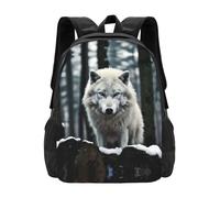 PHAYAH A Lone Wolf Pattern - Bolsa ligera para laptop de 16.5 pulgadas para niñas y mujeres, mochila informal para el regreso a la escuela