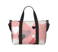Phayah Abstract Love Chart - Bolsa de viaje de lona, bolsa de deporte, bolsa de gimnasio, bolsa de hombro para fin de semana, bolsa de noche para mujer, color negro, talla única, Negro, One Size