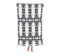 PHAYAH Adorable Schnauzer - Toallas de baño absorbentes de fibra ultrafina, 32 x 52 pulgadas, toalla de baño rápida, suave para natación Tenugui