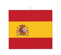 Phayah Alfombrillas de secado con patrón de bandera española para encimera de cocina, 16 x 18 pulgadas, tapete de secado de microfibra, accesorios de cocina, escurridor de platos