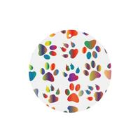 Phayah Ambientador colorido para coche, diseño de huellas de perro, aroma de lavanda, tarjeta de forma redonda, para colgar, tarjeta perfumada, 6 piezas para coches, armario, zapatos