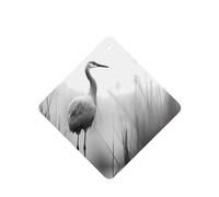 Phayah Ambientador cuadrado con aroma a lavanda con patrón de corona roja para colgar en el interior del coche, 4 unidades