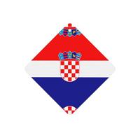 Phayah Ambientador cuadrado para coche, diseño de bandera de la República de Croacia, aroma a lavanda, tarjeta perfumada para colgar, 4 unidades, para cajones de armario de automóviles