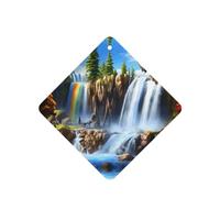 Phayah Ambientador cuadrado para coche, diseño de cascada, con aroma a lavanda, 6 unidades, para colgar en el armario del coche, cajón