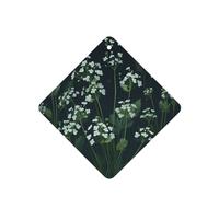 Phayah Ambientador cuadrado para coche, diseño de flores blancas, con aroma a lavanda, para colgar en el armario, cajón, 4 unidades