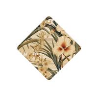 Phayah Ambientador cuadrado para coche, diseño de flores blancas, con aroma a lavanda, para colgar en el armario, cajón, 4 unidades