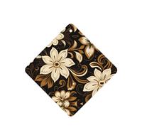 Phayah Ambientador cuadrado para coche, diseño de flores de siete pétalos, color blanco, con aroma a lavanda, para colgar en el cajón, 4 unidades