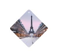 Phayah Ambientador cuadrado para coche, diseño de la Torre Eiffel con aroma a lavanda, para colgar, 4 unidades, para coche, armario, zapatos