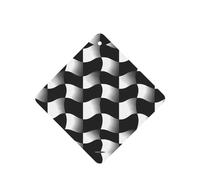 Phayah Ambientador cuadrado para coche, diseño de mosaico de ondas, color blanco y negro, con aroma a lavanda, 4 unidades, para cajones de armario de automóviles