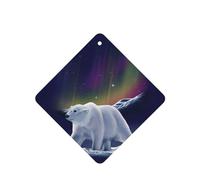 Phayah Ambientador cuadrado para coche, diseño de oso polar, con aroma a lavanda, 4 unidades, para coche, armario, zapatos