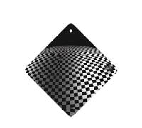Phayah Ambientador cuadrado para coche, diseño de tablero de ajedrez blanco y negro, aroma a lavanda, tarjeta perfumada colgante, 4 unidades, para cajones de armario de automóviles