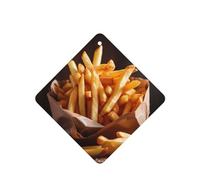 Phayah Ambientador cuadrado para colgar en el interior del coche, 4 unidades, aroma a lavanda con patrón de papas fritas francesas