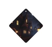 Phayah Ambientador cuadrado para colgar en el interior del coche, 4 unidades, diseño de calle desierta