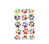 Phayah Ambientador de coche con aroma a lavanda colorido con patrón de pata de perro, tarjeta rectangular para colgar, tarjeta perfumada para colgar, 4 piezas para coches, armarios, zapatos