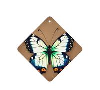 Phayah Ambientador de coche con aroma a lavanda con bonito patrón de mariposa pequeña, tarjeta cuadrada para colgar, tarjeta perfumada para colgar, 4 piezas para cajones de armario de automóviles