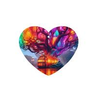 Phayah Ambientador de coche con aroma a lavanda con diseño de árbol mágico en forma de corazón, tarjeta perfumada colgante, 6 piezas para cajones de armario de automóviles