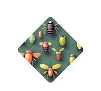 Phayah Ambientador de coche con aroma a lavanda con diseño de Atlas de insectos, tarjeta cuadrada para colgar, tarjeta perfumada para colgar, 4 piezas para cajones de armario de automóviles