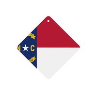 Phayah Ambientador de coche con aroma a lavanda con diseño de bandera de Dakota del Norte, tarjeta cuadrada para colgar, tarjeta perfumada para colgar, 6 piezas para cajones de armario de automóviles