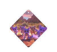 Phayah Ambientador de coche con aroma a lavanda con diseño de bestia de dibujos animados, tarjeta cuadrada para colgar, tarjeta perfumada, 6 piezas para cajones de armario de automóviles