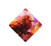 Phayah Ambientador de coche con aroma a lavanda con diseño de bestia de león de lava, tarjeta cuadrada para colgar, tarjeta perfumada para colgar, 6 piezas para cajones de armario de automóviles