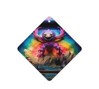 Phayah Ambientador de coche con aroma a lavanda con diseño de cangrejo gigante en montaña, tarjeta cuadrada para colgar, tarjeta perfumada para colgar, 6 piezas para cajones de armario de automóviles