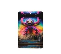 Phayah Ambientador de coche con aroma a lavanda con diseño de cangrejo gigante en montaña, tarjeta rectangular para colgar, 4 piezas para cajones de armario de automóviles