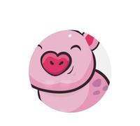 Phayah Ambientador de coche con aroma a lavanda con diseño de cerdo rosa sonrisa, forma redonda, tarjeta perfumada colgante, 6 piezas para coche, armario, cajón, eliminar
