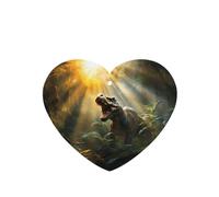 Phayah Ambientador de coche con aroma a lavanda con diseño de dinosaurio gigante en forma de corazón, tarjeta perfumada para colgar, 4 piezas para cajones de armario de automóviles