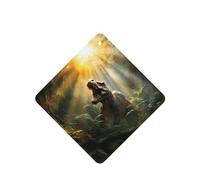 Phayah Ambientador de coche con aroma a lavanda con diseño de dinosaurio gigante, tarjeta cuadrada para colgar, tarjeta perfumada para colgar, 4 piezas para cajones de armario de automóviles