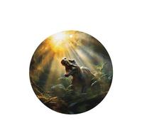Phayah Ambientador de coche con aroma a lavanda con diseño de dinosaurio gigante, tarjeta de forma redonda, para colgar, tarjeta perfumada, 4 unidades, para cajones de armario de automóviles
