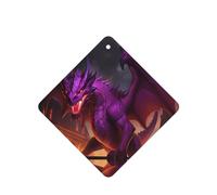 Phayah Ambientador de coche con aroma a lavanda con diseño de dragón inferno morado, tarjeta cuadrada para colgar, tarjeta perfumada para colgar, 6 piezas para cajones de armario de automóviles