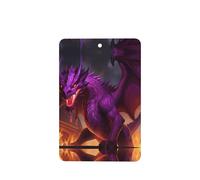 Phayah Ambientador de coche con aroma a lavanda con diseño de dragón inferno morado, tarjeta rectangular para colgar, tarjeta perfumada para colgar, 6 piezas para cajones de armario de automóviles