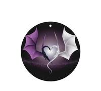 Phayah Ambientador de coche con aroma a lavanda con diseño de dragones púrpura y Wirte con forma redonda, tarjeta perfumada para colgar, 4 piezas para coche, armario, cajón, eliminar