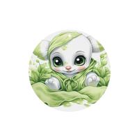 Phayah Ambientador de coche con aroma a lavanda con diseño de elefante de ojos grandes, forma redonda, tarjeta perfumada colgante, 6 piezas para cajones de armario de automóviles