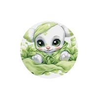 Phayah Ambientador de coche con aroma a lavanda con diseño de elefante de ojos grandes, forma redonda, tarjeta perfumada para colgar, 4 piezas para cajones de armario de automóviles