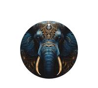 Phayah Ambientador de coche con aroma a lavanda con diseño de elefante espeluznante, forma redonda, tarjeta perfumada colgante, 4 piezas para cajones de armario de automóviles