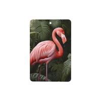 Phayah Ambientador de coche con aroma a lavanda con diseño de flamenco de la selva tropical, tarjeta rectangular para colgar, tarjeta perfumada para colgar, 6 piezas para coches, armarios, zapatos