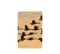Phayah Ambientador de coche con aroma a lavanda con diseño de gansos otoñales volando al sur, tarjeta rectangular para colgar, tarjeta perfumada para colgar, 4 piezas para cajones de armario de