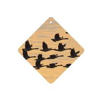 Phayah Ambientador de coche con aroma a lavanda con diseño de gansos otoñales volando al sur, tarjeta cuadrada para colgar, tarjeta perfumada para colgar, 6 piezas para cajones de armario de