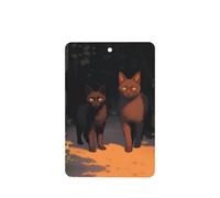 Phayah Ambientador de coche con aroma a lavanda con diseño de gato fuera de las sombras, tarjeta rectangular para colgar, tarjeta perfumada para colgar, 4 piezas para cajones de armario de automóviles