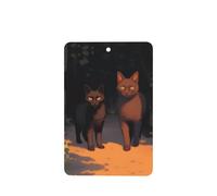 Phayah Ambientador de coche con aroma a lavanda con diseño de gato fuera de las sombras, tarjeta rectangular para colgar, tarjeta perfumada para colgar, 6 piezas para cajones de armario de automóviles