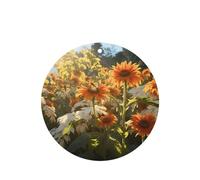 Phayah Ambientador de coche con aroma a lavanda con diseño de girasol, tarjeta de forma redonda, para colgar, 4 unidades, para cajones de armario de automóviles