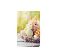 Phayah Ambientador de coche con aroma a lavanda con diseño de huevos de conejo, tarjeta rectangular para colgar, tarjeta perfumada para colgar, 6 piezas para cajones de armario de automóviles
