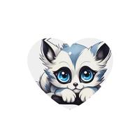 Phayah Ambientador de coche con aroma a lavanda con diseño de lémur con ojos grandes, en forma de corazón, tarjeta perfumada colgante, 6 piezas para cajones de armario de automóviles