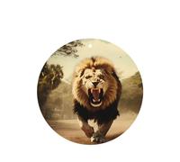 Phayah Ambientador de coche con aroma a lavanda con diseño de león rugido, tarjeta de forma redonda, para colgar, tarjeta perfumada, 6 piezas para cajones de armario de automóviles