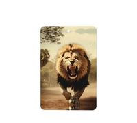 Phayah Ambientador de coche con aroma a lavanda con diseño de león rugido, tarjeta rectangular para colgar, tarjeta perfumada para colgar, 4 piezas para cajones de armario de automóviles