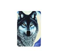 Phayah Ambientador de coche con aroma a lavanda con diseño de lobo bajo la luna, tarjeta rectangular para colgar, tarjeta perfumada para colgar, 4 piezas para cajones de armario de automóviles